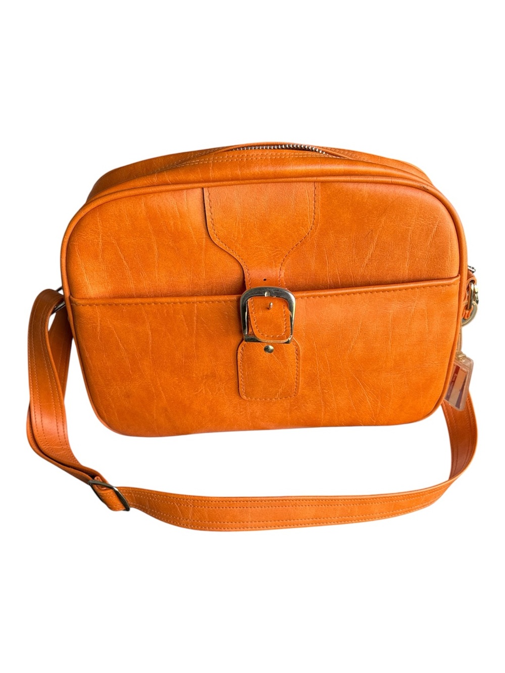 Vintage Royal Traveller Sidekicks Orange Crossbody Travel Bag Samsonite 70s Mod